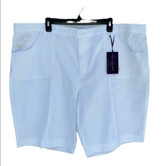 Gloria Vanderbilt Sz 24W Stretch NWT White Shorts - Picture 2 of 12